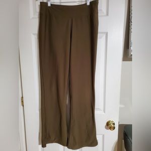 Lucy Brown Wide Leg Leggings,‎ Size Medium
